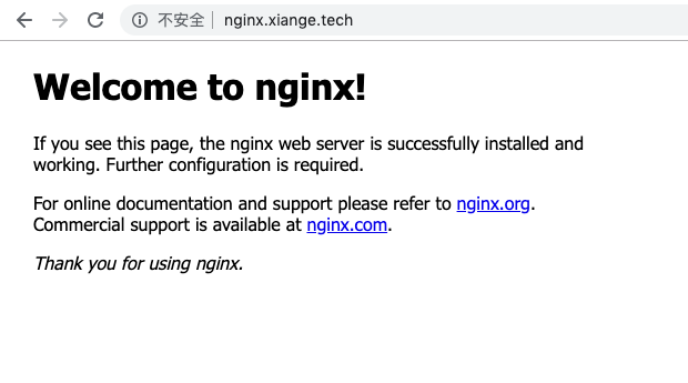 nginx页面部署成功，通过浏览器访问